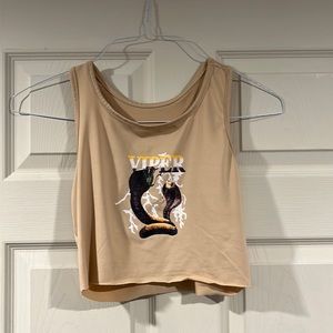 Cropped tank top, size xs